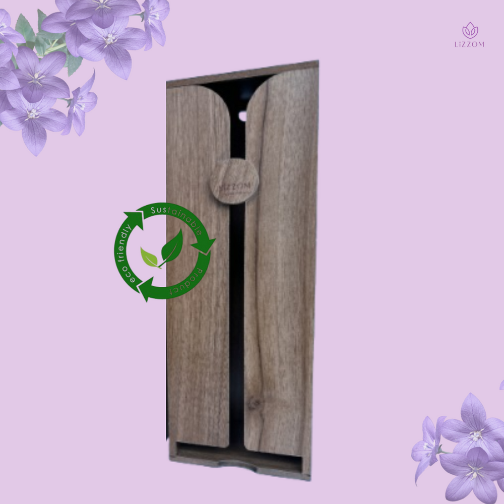 MODEL-W-PRO Minimalist Manual Wooden Sanitary Pads Dispenser.