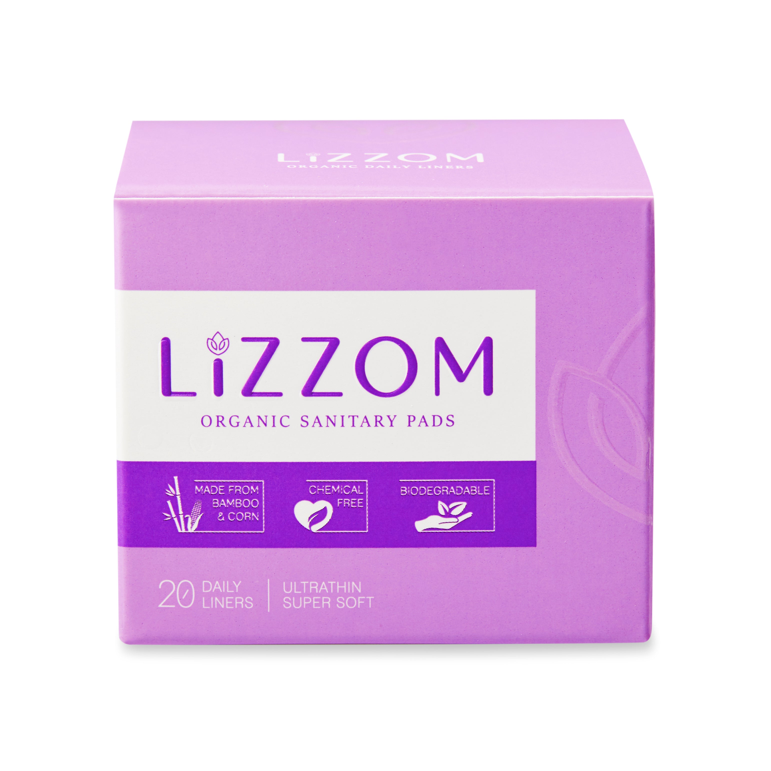 LiZZOM Organic Ultrathin  Liners for daily use   (20 Daily Liners)