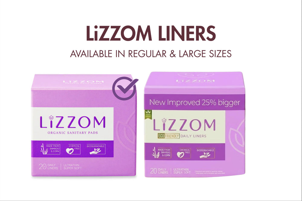 LiZZOM Organic Ultrathin Daily Liners — pack shot — LiZZOM organic period care, UAE