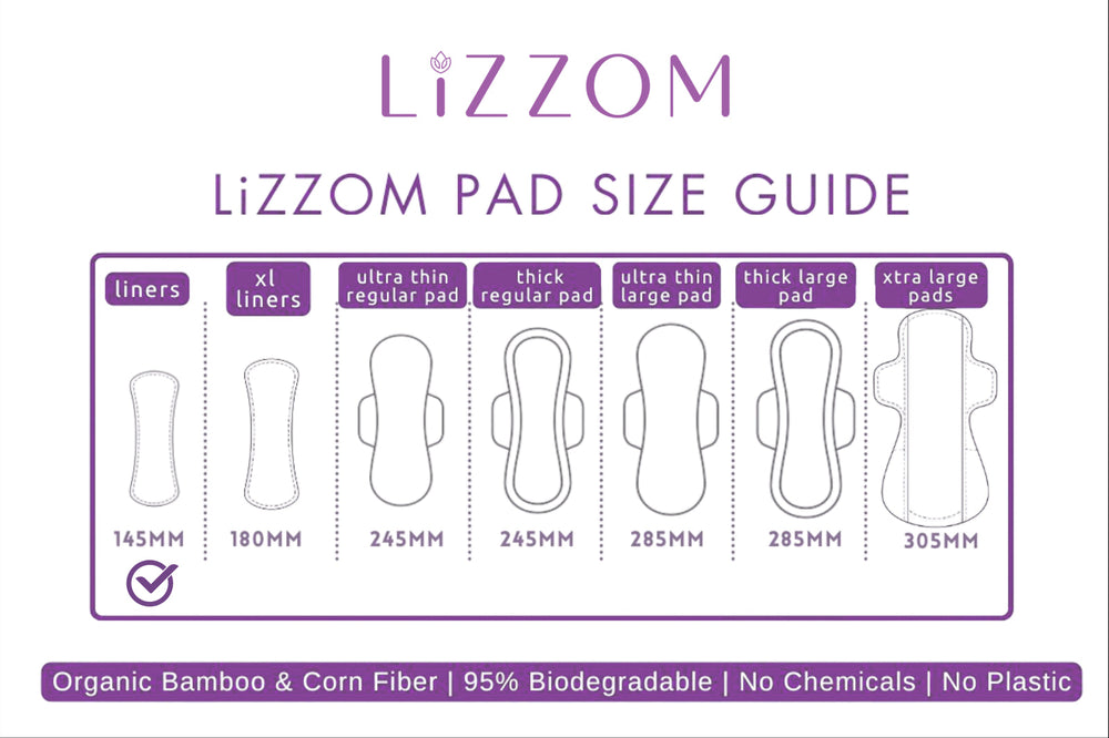 LiZZOM Organic Ultrathin Daily Liners — in use — LiZZOM organic period care, UAE
