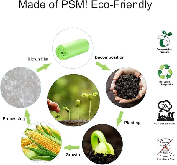 BIN LINERS Green -LiZZOM Green Sanitary Pads Bin Liners