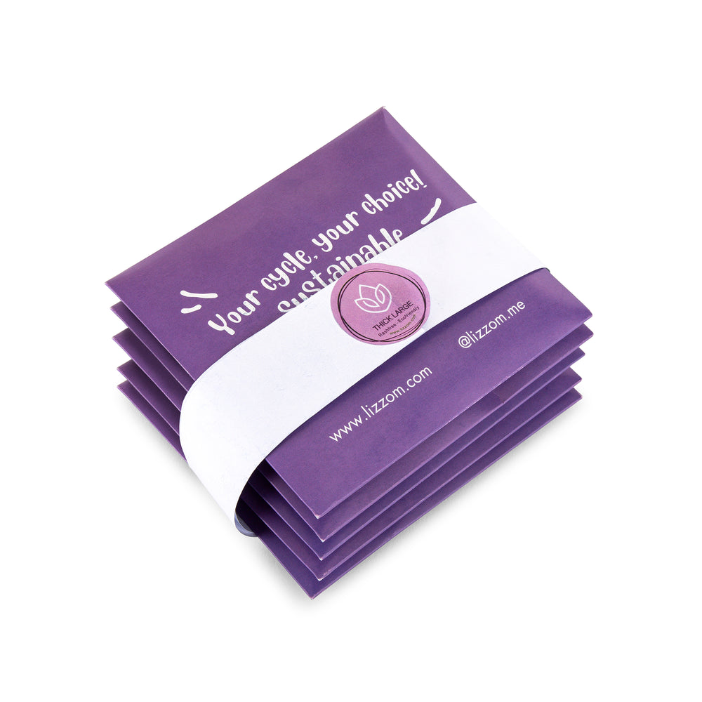 LiZZOM PursePerfect Sanitary Pads — materials — LiZZOM organic period care, UAE