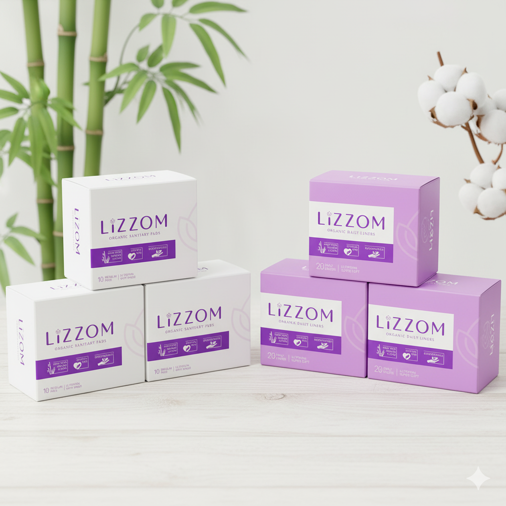LiZZOM Quarterly Bundle Pack (A combination of 3 packs of your chosen size of pads + 3 packs of daily liners)