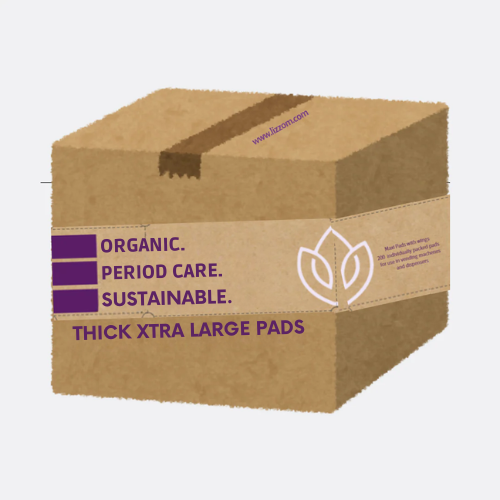 LiZZOM THICK Xtra Large Sanitary Pads with Wings Case - 200 pads — LiZZOM organic period care, UAE