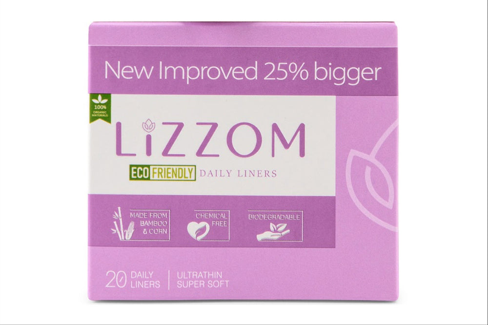 LiZZOM Organic Ultrathin Daily Liners — size comparison — LiZZOM organic period care, UAE