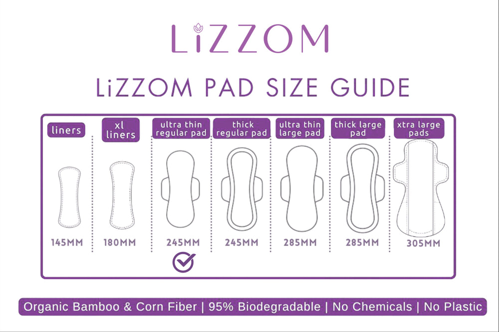 LiZZOM Organic Ultrathin Sanitary Pads — in use — LiZZOM organic period care, UAE