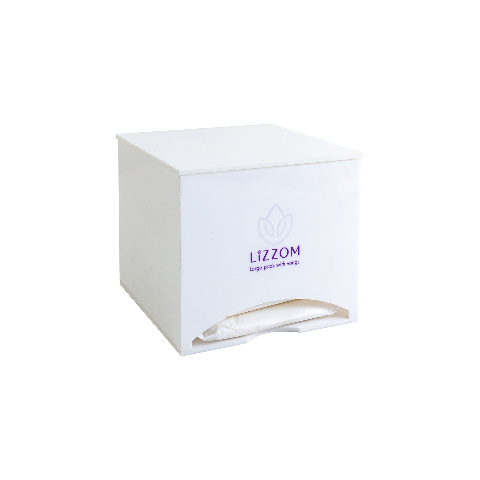 MODEL-MW-PER LiZZOM  Minimalist Acrylic White Sanitary Pads Dispenser PERSONAL