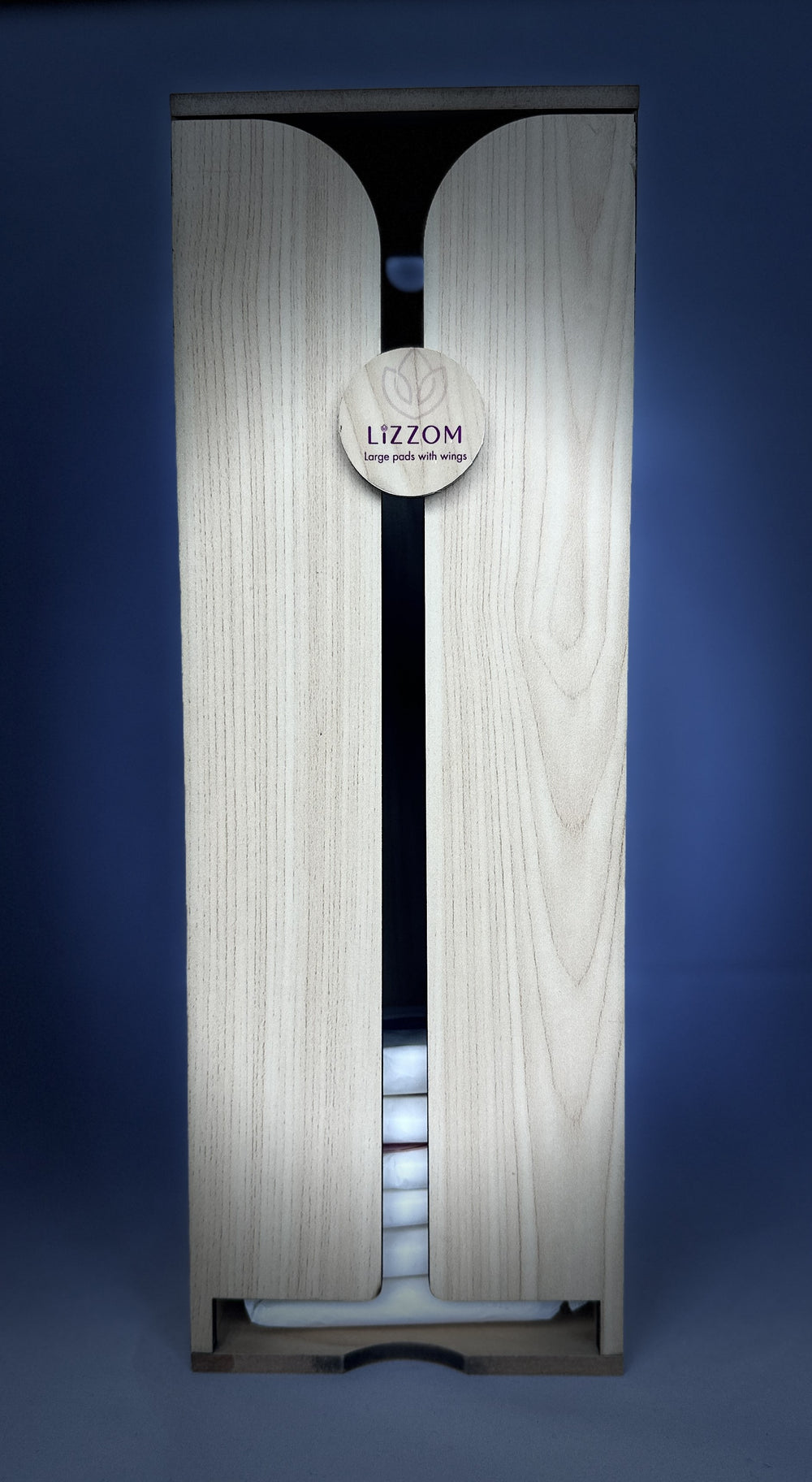 MODEL-W-PRO Minimalist Manual Wooden Sanitary Pads Dispenser.