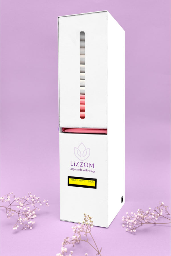 MODEL-I-4      White RFID-Enabled Fully Automatic Sanitary Pad Vending Machine (Free or controlled pads dispense)