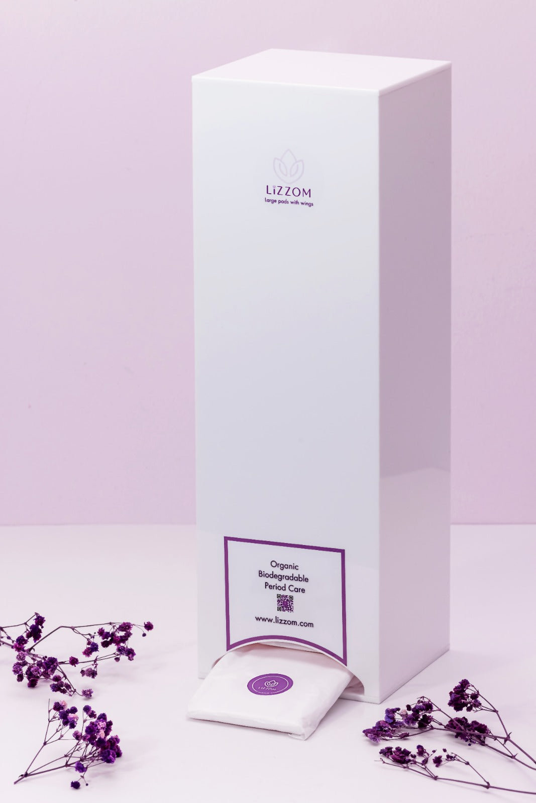 MODEL-MW-PRO      Minimalist Manual Acrylic White Sanitary Pads Dispenser