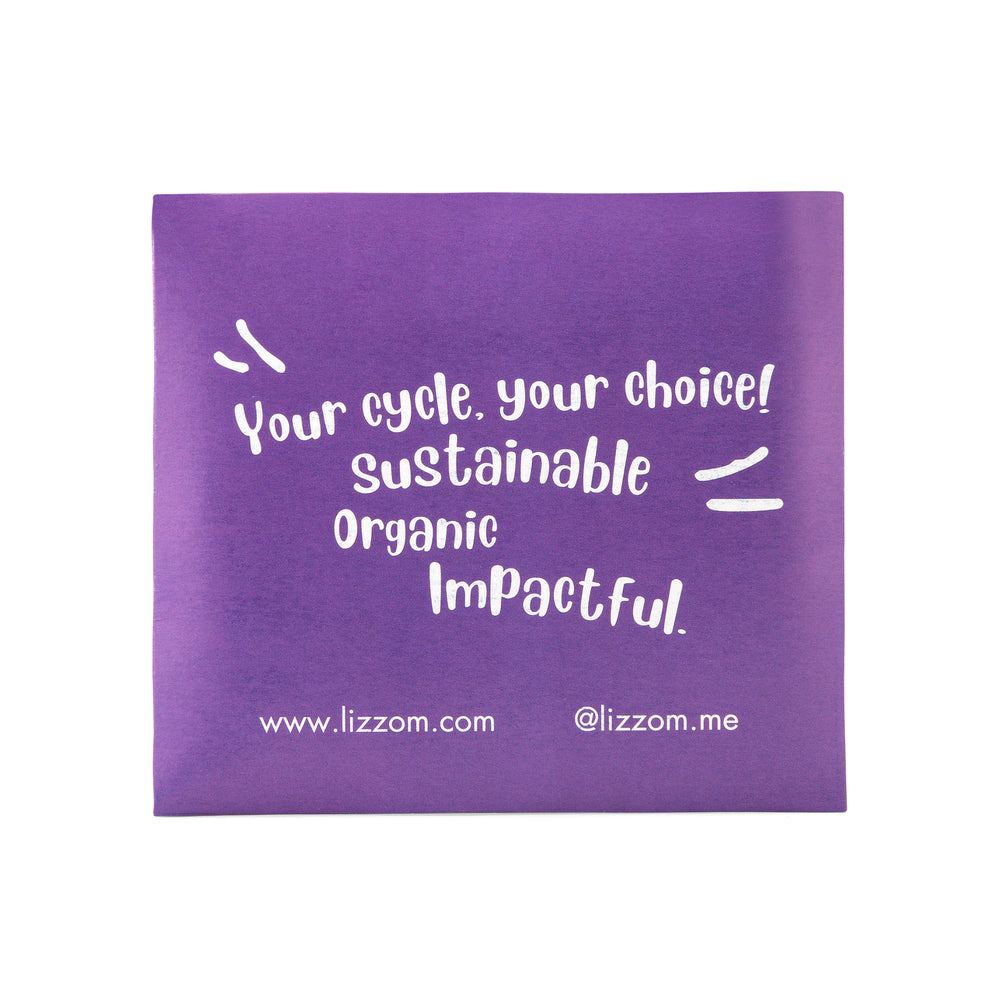 LiZZOM PursePerfect Sanitary Pads — packaging — LiZZOM organic period care, UAE
