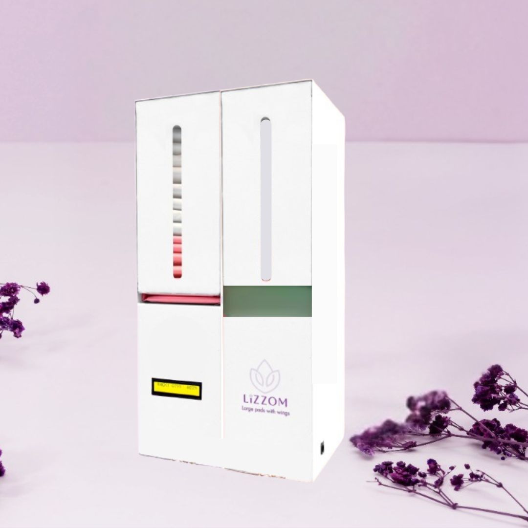 MODEL-MW-PRO-Mix     Minimalist Manual Acrylic White - Tampons and Sanitary Pads Dispenser