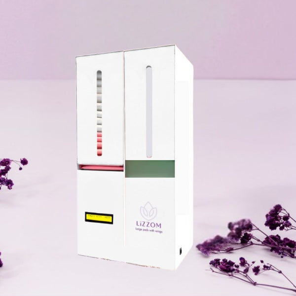 MODEL-MW-PRO-Mix     Minimalist Manual Acrylic White - Tampons and Sanitary Pads Dispenser