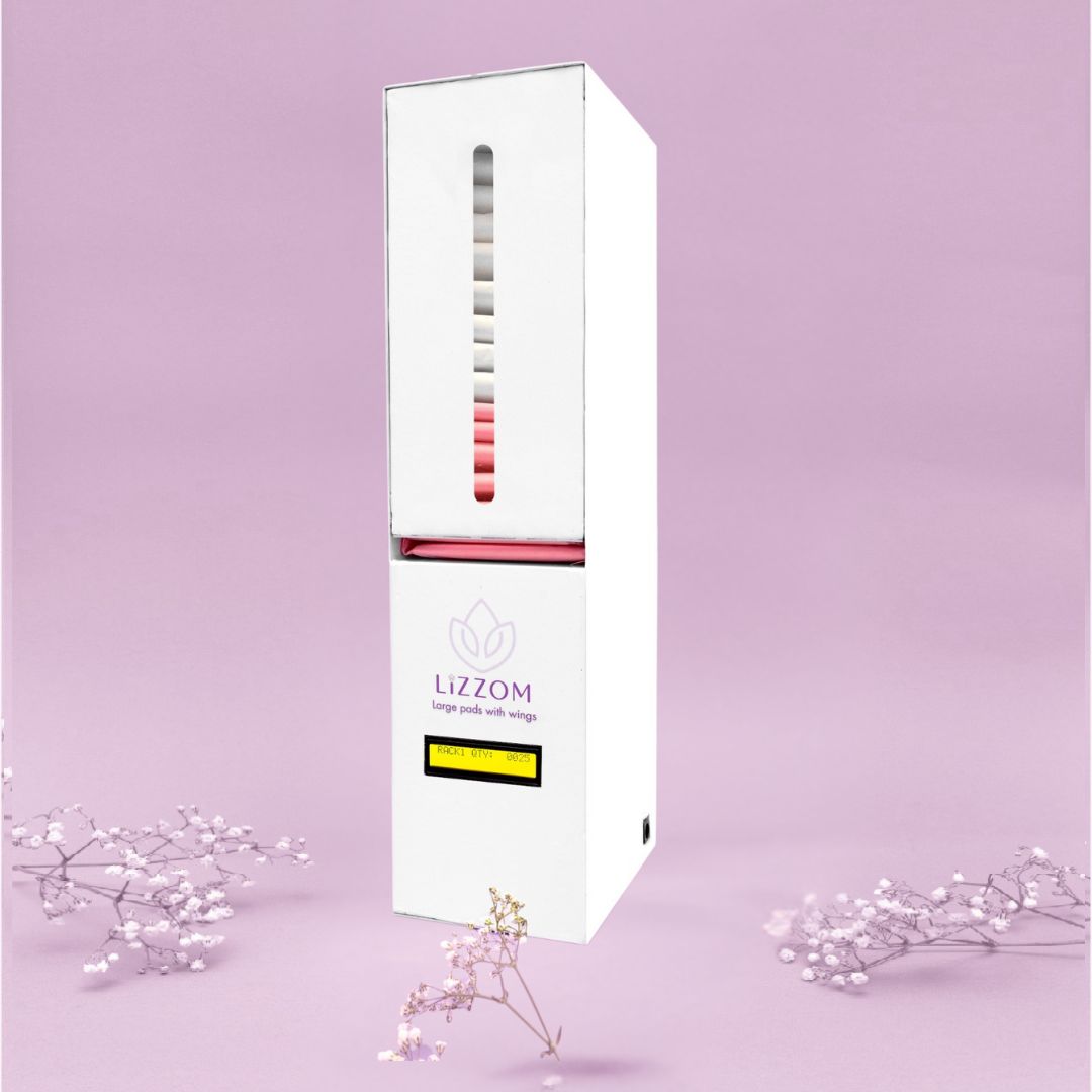 MODEL-I-4      White RFID-Enabled Fully Automatic Sanitary Pad Vending Machine (Free or controlled pads dispense).