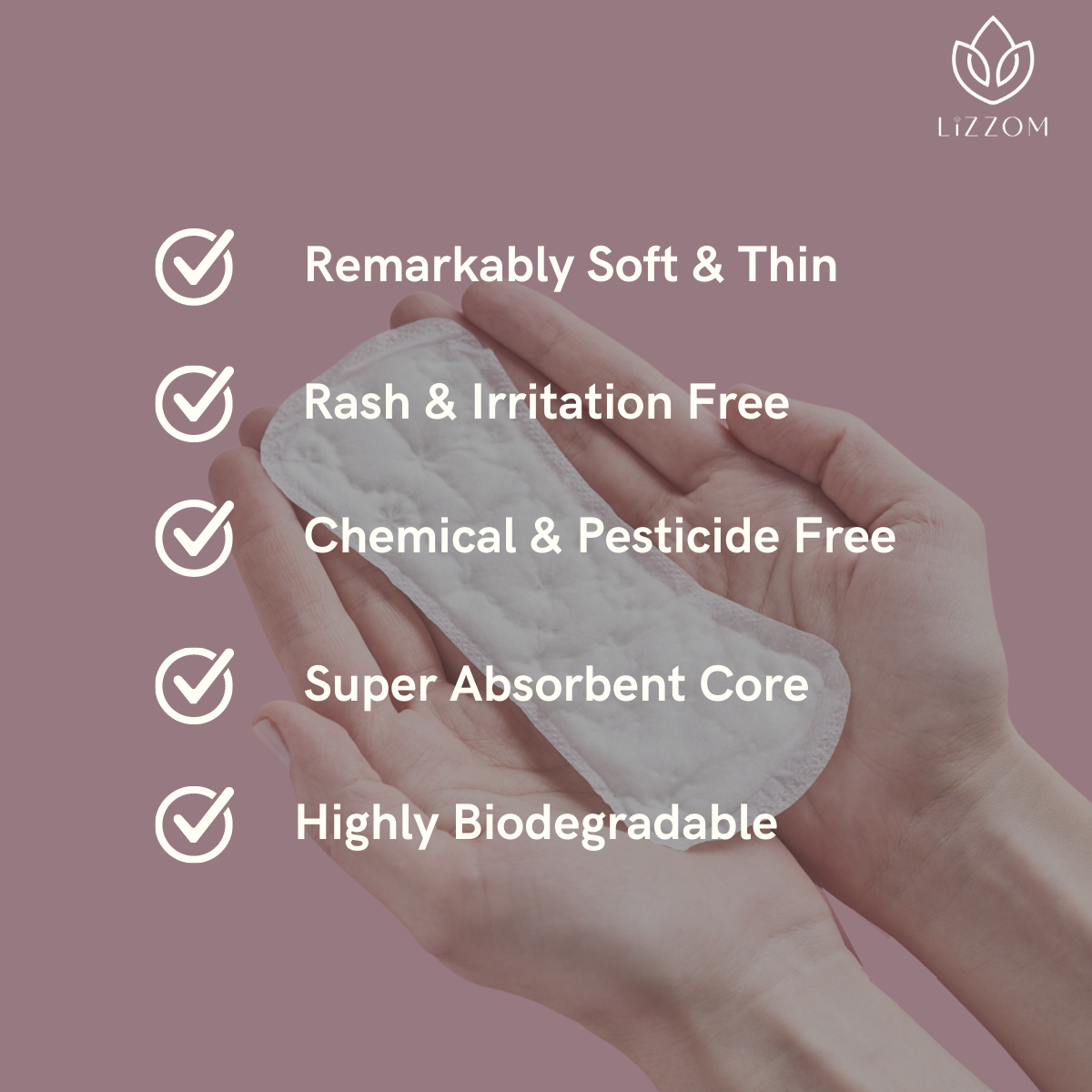 Organic THICK Night Pads - Pack of  2 boxes (20 Pads). Dry feel | Plastic free | Antibacterial | Odor & amp; Rash free. ( CHECK OUR SIZES )