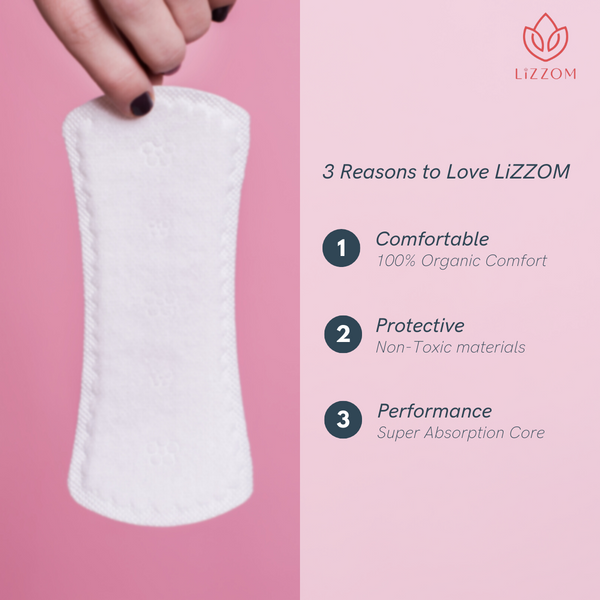 LiZZOM Mini Monthly Bundle (A combination of 1 pack your choosen size of pads + 1 pack of your favourite daily liners)