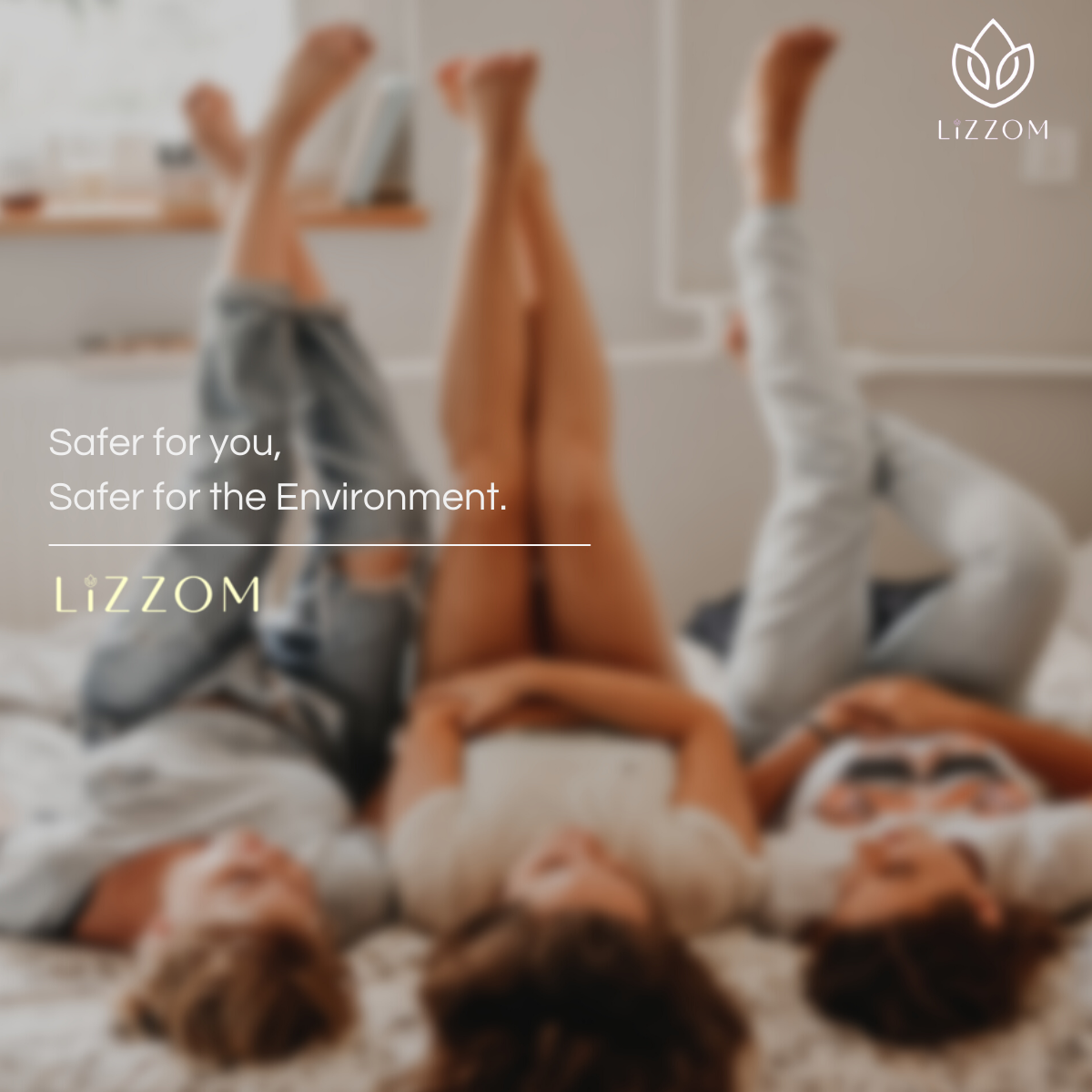 LiZZOM Organic THICK Night Pads - 10 count. Dry feel | Plastic free | Antibacterial | Odor & Rash free. ( CHECK OUR SIZES )