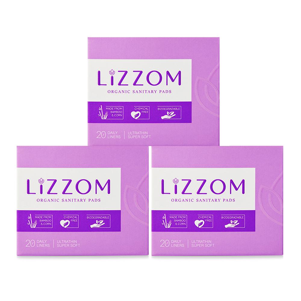 LiZZOM Organic Daily liners - Pack of 3 (60 Liners)