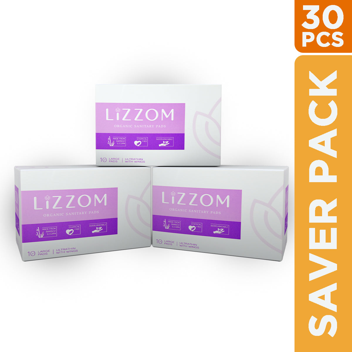 Pack of 3 boxes (30 pads) - Click and check more sizes