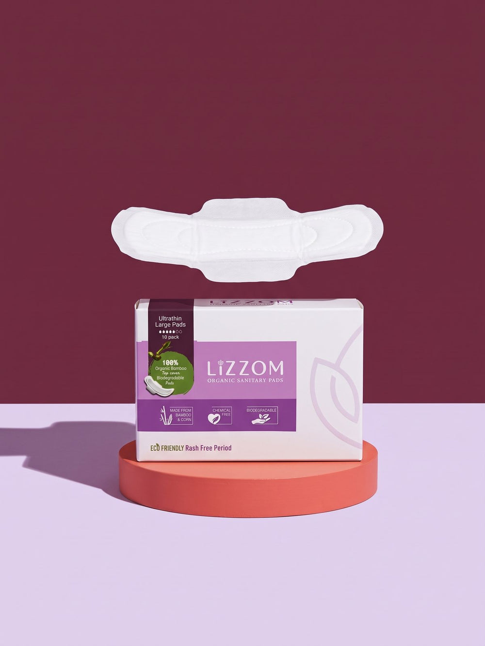 LiZZOM Organic Ultrathin Sanitary Pads — Bamboo & Corn, Chemical-Free — image 2